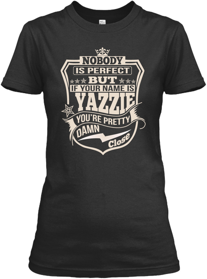 Nobody Perfect Yazzie Thing Shirts Black T-Shirt Front