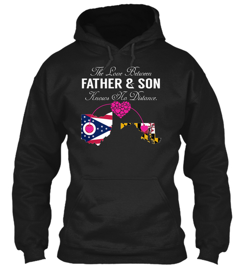 Father Son   Ohio Maryland Black T-Shirt Front