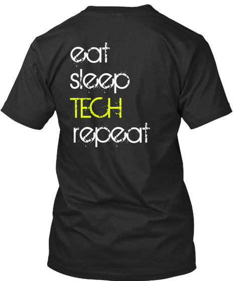 Eat Sleep The Repeat Black Camiseta Back