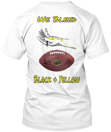 We Bleed The Dukk Wilson Xliii Cup Model Compensation Black + Yellow White Camiseta Back