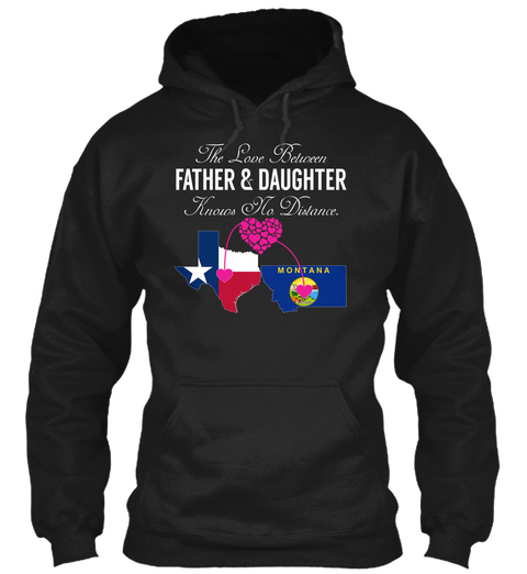 Father Daughter   Texas Montana Black Maglietta Front