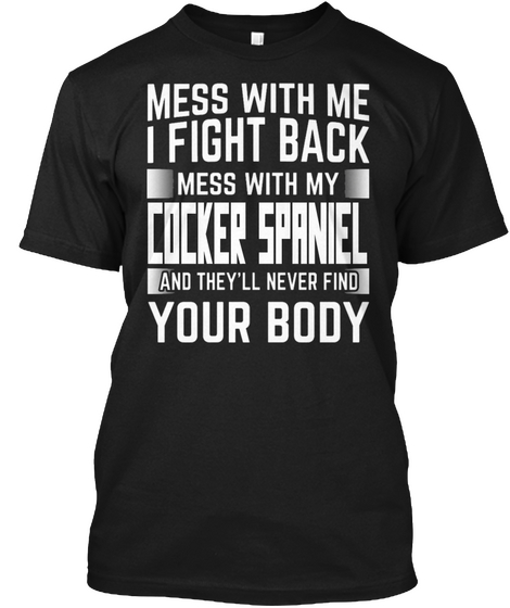 Cocker Spaniel Black Kaos Front
