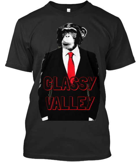 Classy Valley  Black T-Shirt Front