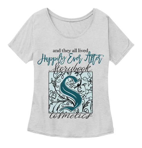 And They All Lived Happily Ever After Storybook Cosmetics Athletic Heather T-Shirt Front