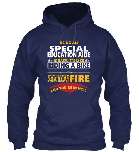 Special Education Paraprofessional Navy Camiseta Front