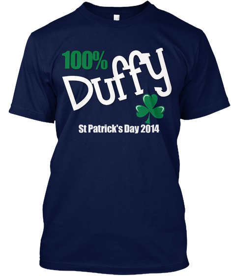 100% Duffy St.Patrick's Day 2014 Navy áo T-Shirt Front