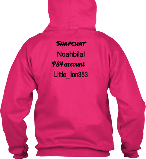 Snapchat Noahbilal Ps4 Account  Little Lion353 Heliconia Kaos Back