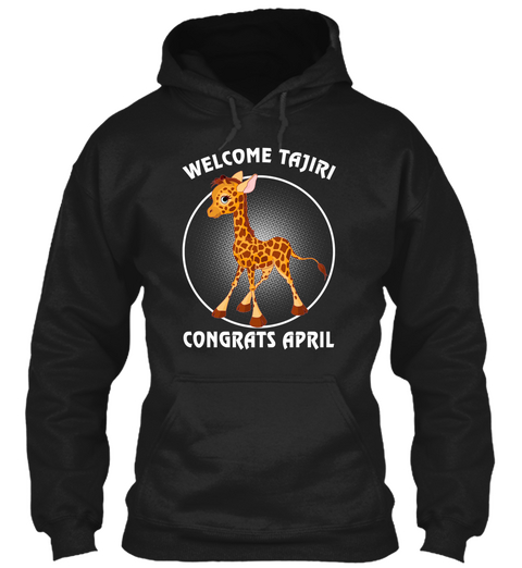 April The Giraffe &Amp; Tajiri (21) Black T-Shirt Front