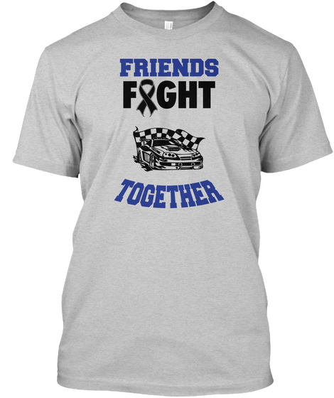 Friends Fght Together Light Steel Kaos Front