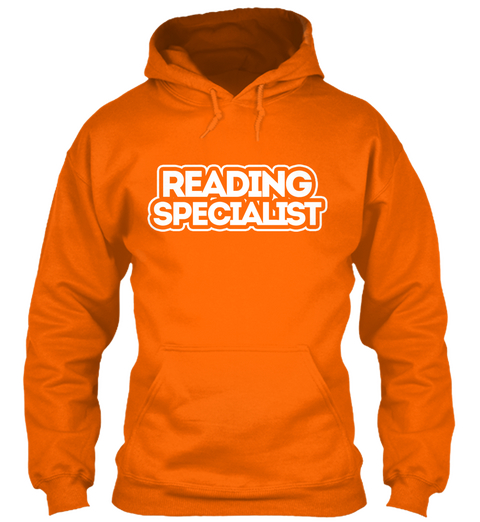 Reading Specialist Orange áo T-Shirt Front