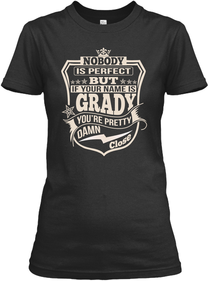 Nobody Perfect Grady Thing Shirts Black Maglietta Front