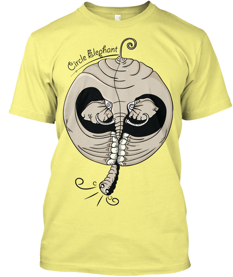 Elephant Lemon Yellow  T-Shirt Front