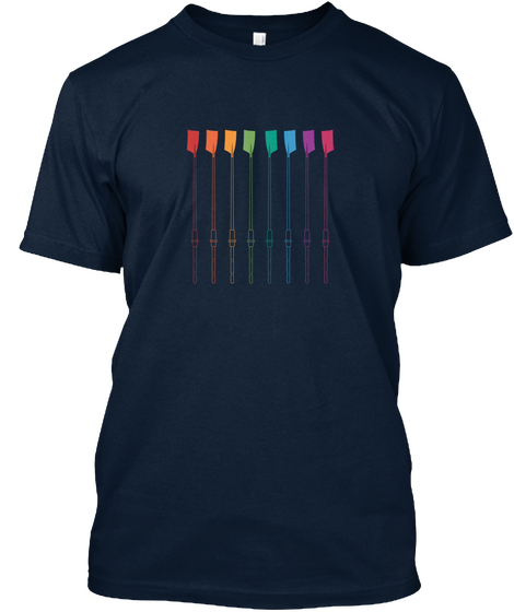 Rowing Pride New Navy T-Shirt Front