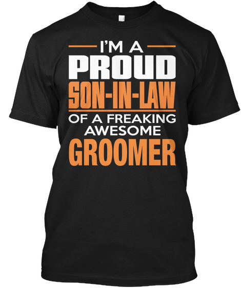Groomer Black T-Shirt Front