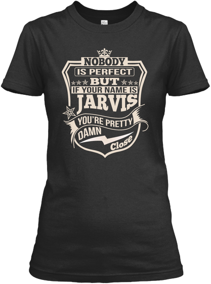 Nobody Perfect Jarvis Thing Shirts Black T-Shirt Front