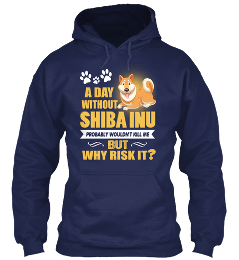 Love With My Shiba Inu Dog Navy Camiseta Front
