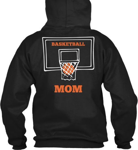 Basketball Mom Black T-Shirt Back