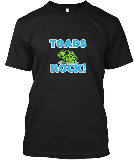 T Oads Rock! Black T-Shirt Front