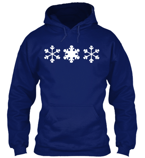 Snowflakes Oxford Navy T-Shirt Front