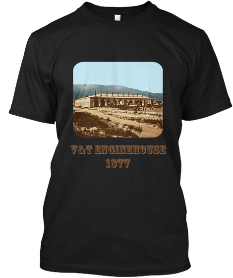 V&T Enginehouse 1877 Black Camiseta Front