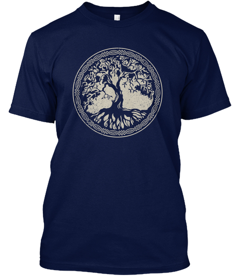 Tree Of Life  Navy T-Shirt Front