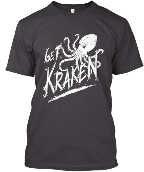 Get Kraken Heathered Charcoal  Camiseta Front