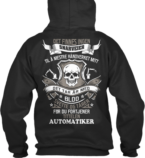 Automatiker Jet Black T-Shirt Back