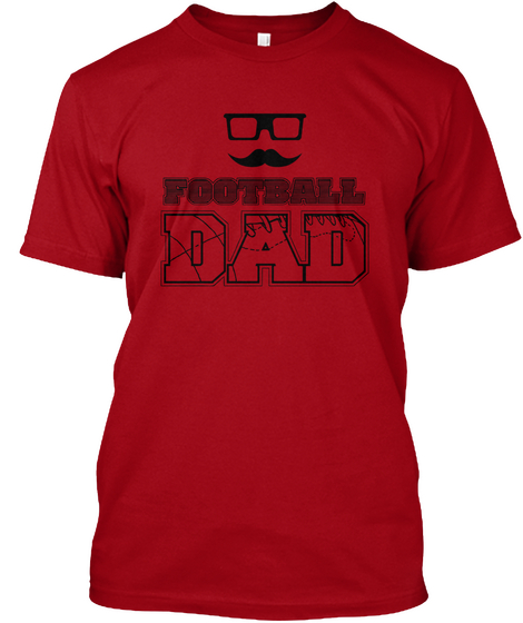 Dad T Shirts And Hoodie Deep Red áo T-Shirt Front