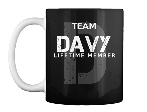 Mug   Team Davy Lifetime Member Black Camiseta Front