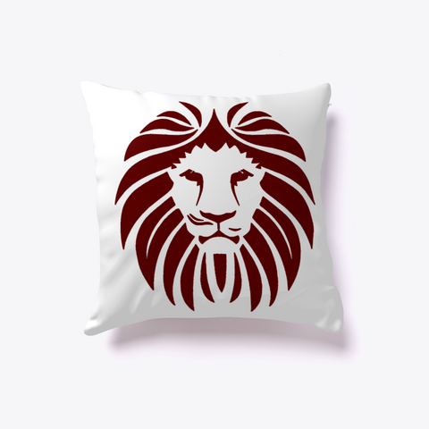 Red Lion Art Illustration Pillow White áo T-Shirt Front