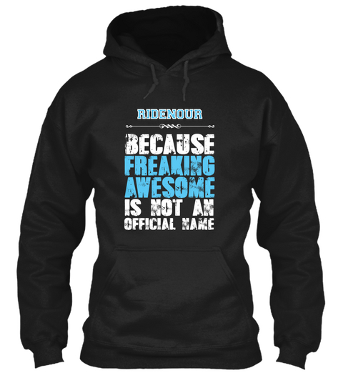 Ridenour Is Awesome T Shirt Black T-Shirt Front