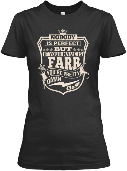 Nobody Perfect Farr Thing Shirts Black Maglietta Front