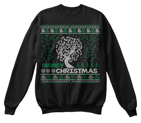 Money Christmas Black Kaos Front