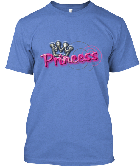 Princess Heathered Royal  T-Shirt Front