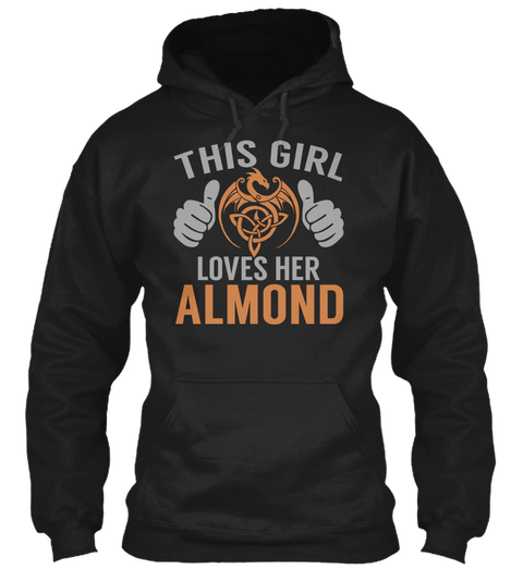 Loves Almond   Name Shirts Black Kaos Front