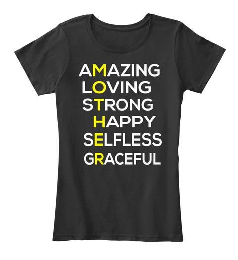 Mother's Day  Gift  Black áo T-Shirt Front