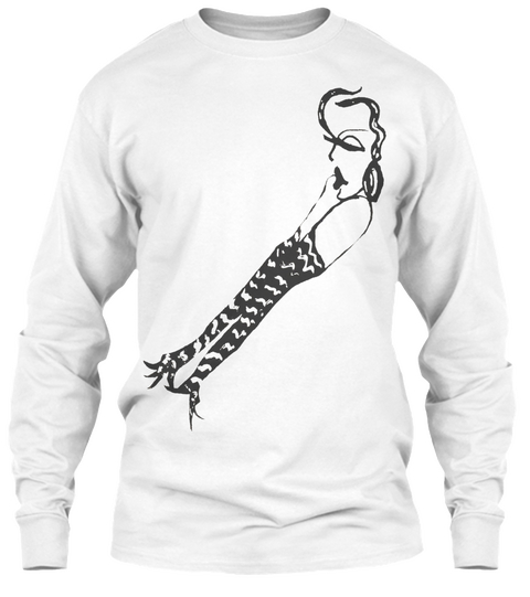 G And M Give Longsleeve Tee White T-Shirt Front