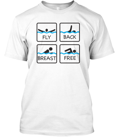Fly Back Breast Free White T-Shirt Front