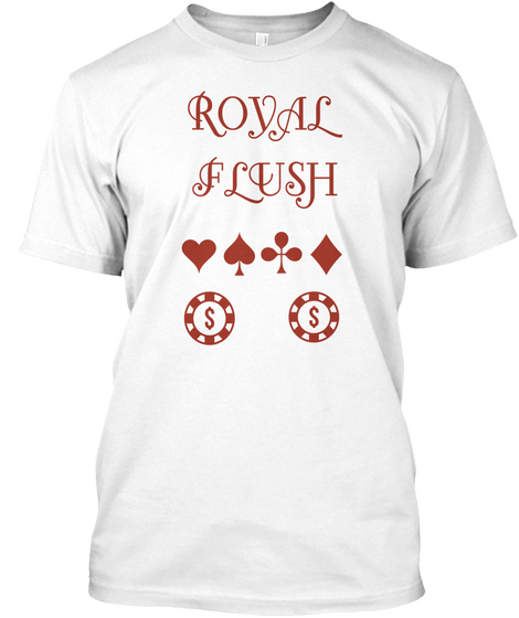 Royal Flush White T-Shirt Front