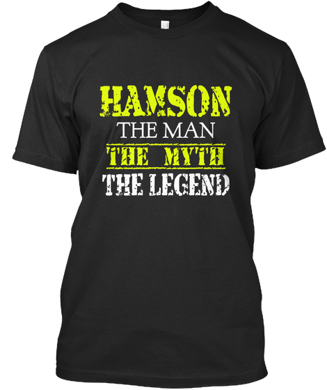 Hamson The Man The Myth The Legend Black Maglietta Front