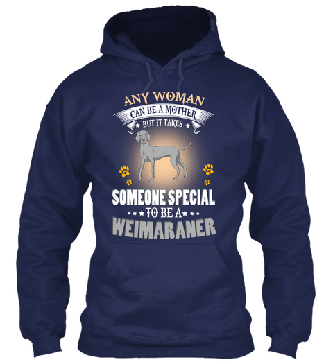 Love With My Weimaraner Dog Navy T-Shirt Front