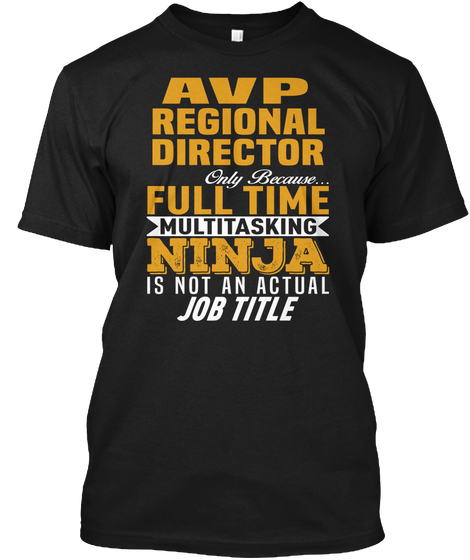 Avp Regional Director Black T-Shirt Front