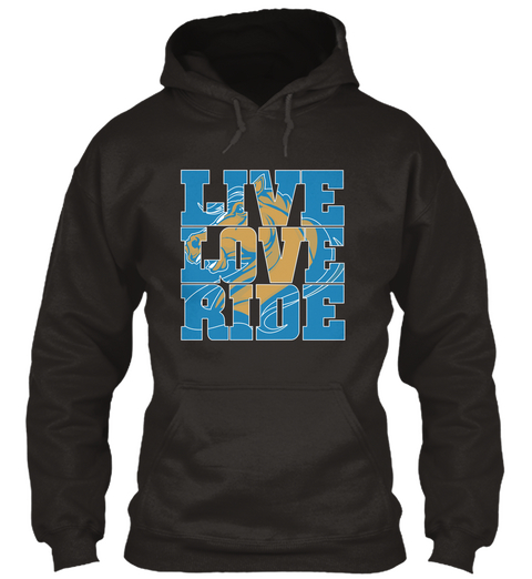 Live Love Ride Jet Black T-Shirt Front