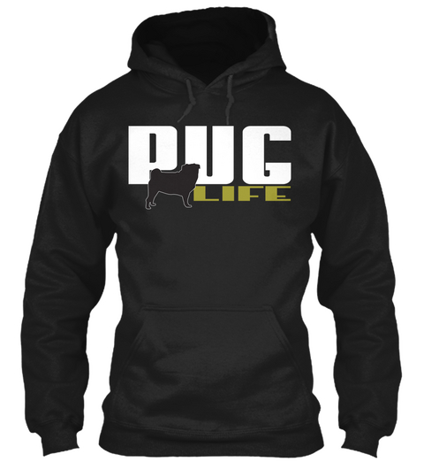 Pug Life Black Kaos Front