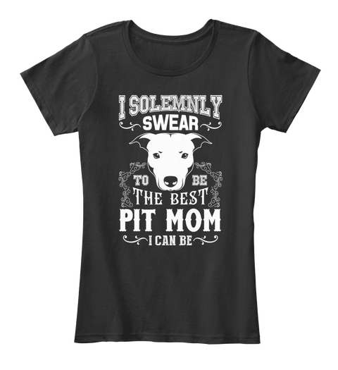 The Best Pitbull Mom Black Camiseta Front