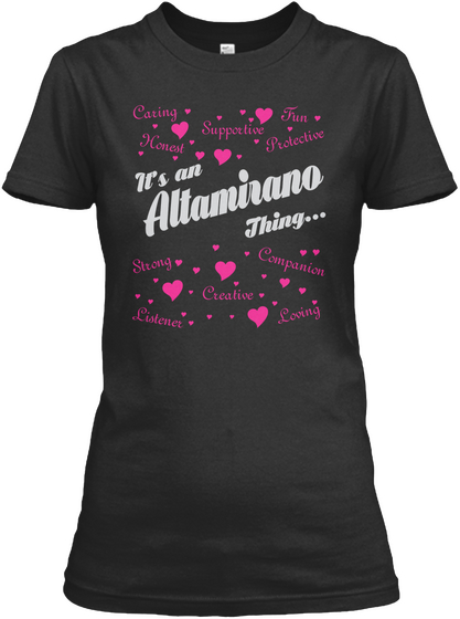 Altamirano Thing Full Heart T Shirts Black Maglietta Front