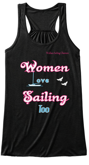Women Ove Sailing Too Black Kaos Front