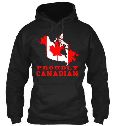 Proudly Canadian Black T-Shirt Front