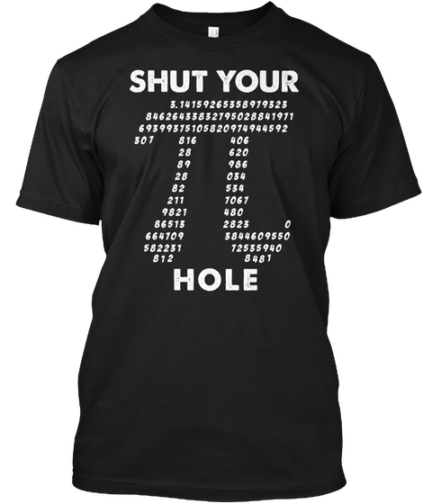 Shut Your Hole Black T-Shirt Front