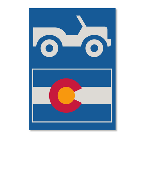 Off Road Colorado Sticker Dk Royal T-Shirt Front